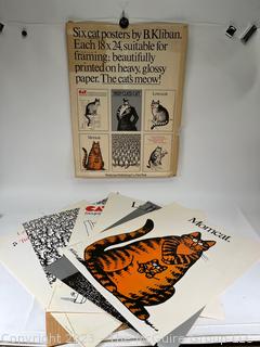 Complete Set of 1977 B Kliban Cat Posters in Original Envelope 