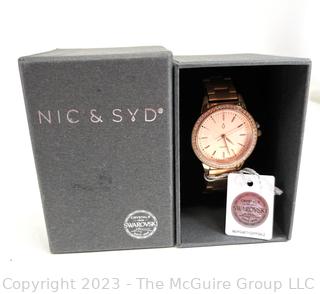 Nic & Syd Swarovski Crystal Ladies Wrist Watch, New in Box