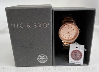 Nic & Syd Swarovski Crystal Ladies Wrist Watch, New in Box