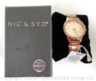 Nic & Syd Swarovski Crystal Ladies Wrist Watch, New in Box