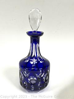 Nachtmann Bleikristall Blue Crystal Decanter Made In Bavaria Germany