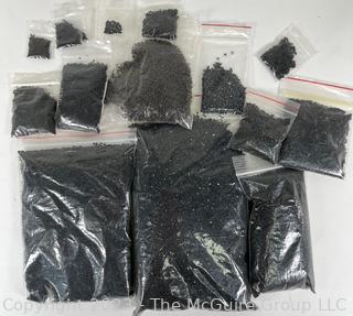 Large Lot of Black Glass Seed Beads