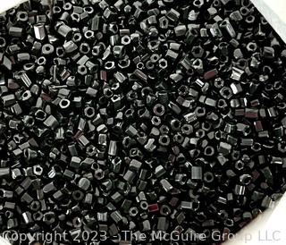 Large Lot of Black Glass Seed Beads