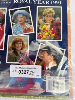 Three (3) 1991 British Royal Magazines Including Majesty Magazine - The Quality Royal Magazine and A Year of Royalty. 