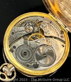 Waltham Model Pocket Watch in 20 Yr. Warranted Gold Plated Case 