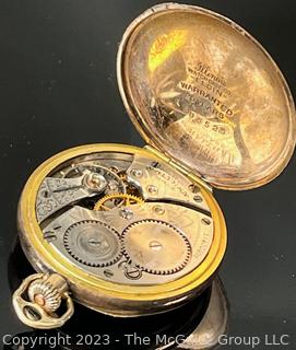 Waltham Model Pocket Watch in 20 Yr. Warranted Gold Plated Case 