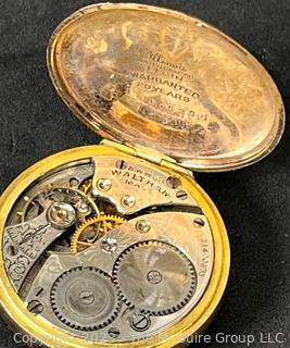 Waltham Model Pocket Watch in 20 Yr. Warranted Gold Plated Case 