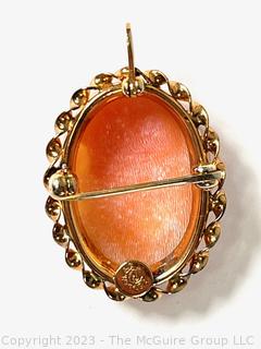 19th Century Hand Carved Cameo Set in Gold Filled Bezel. 