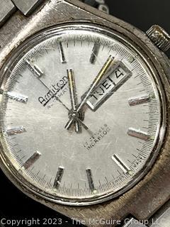 Swiss Armitron Silver Tone Automatic Wrist Watch 