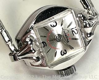 10k White Gold Plated Lucerne Ladies Wrist Watch