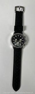 Michael Kors Men's Black and Stainless Steel Wrist Watch 