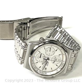 Men's Seiko Chronograph Watch in Stainless Steel Case. 