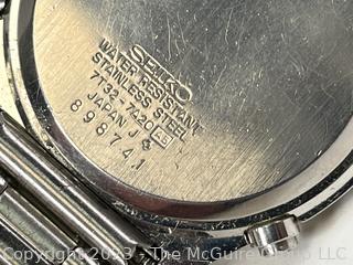 Men's Seiko Chronograph Watch in Stainless Steel Case. 