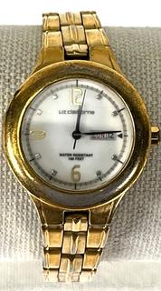 Ladies Gold Tone Liz Claiborne Wrist Watch