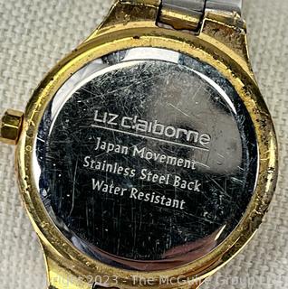 Ladies Gold Tone Liz Claiborne Wrist Watch