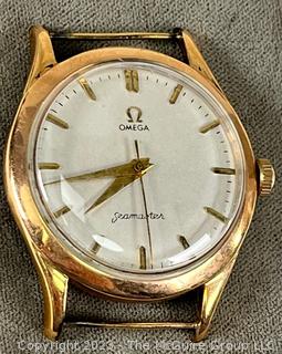 Omega Seamaster Swiss Watch in 18k Gold (unmarked, but tested) Recased Total Weight 32g