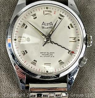 Alsta Bellette Wrist Alarm Incabloc AlstaFlex Wristwatch