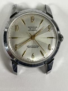 Genova Deluxe Antimagnetic Men's Wrist Watch. Movement shown in gallery photos. 