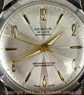 Genova Deluxe Antimagnetic Men's Wrist Watch. Movement shown in gallery photos. 