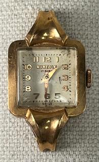 Aureole Gold Ladies Wrist Watch in 18k Gold Case. Total Weight 10g 