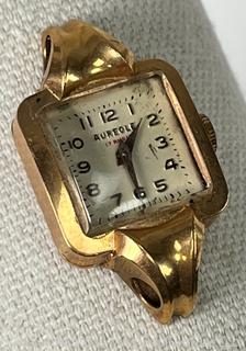 Aureole Gold Ladies Wrist Watch in 18k Gold Case. Total Weight 10g 