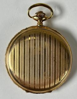 Unitas Pocket Watch. Movement Stamped "Union S.A. Soleure".  14k Gold Case. Total Weight 68g