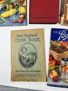 Group of Vintage Recipe Books including Pyrex, Ball and 1914 Pillsbury Cook Book