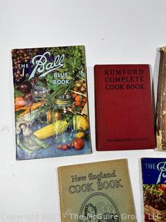 Group of Vintage Recipe Books including Pyrex, Ball and 1914 Pillsbury Cook Book