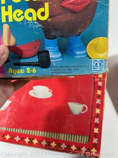 Group of Vintage Toys Including Mr. Potato Head, Tea Set in Box and Games