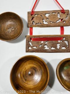 Collection of Wood Carved Treenware and Decorative Items