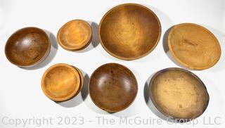 Group of Carved Wood Bowls