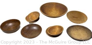 Group of Carved Wood Bowls