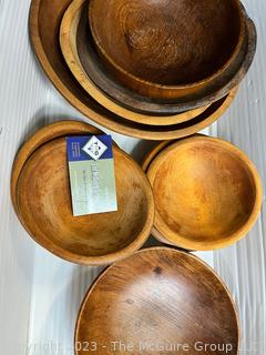 Group of Carved Wood Bowls