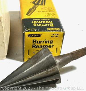 NIB Osbourne No. 149 2.5" Arch Punch and 1/4-2" Capacity Burring Reamer Made by General