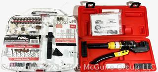 Hydraulic Wire Crimping Tool and (Partial) Rotary Tool and Accessory Kit