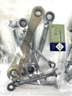 Large Assortment of Wrenches by Various Manufacturers.  See more detail in the photo gallery. 