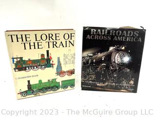 Two (2) Coffee Table Sized Train Books 