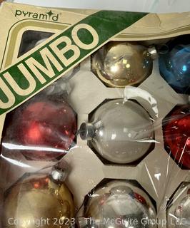 Collection of Vintage Christmas Ornaments Including Glass Blown Squirrels 