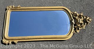 Baroque Style Giltwood Framed Wall Mirror.  24" x 50"