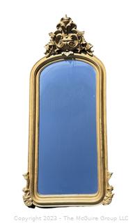 Baroque Style Giltwood Framed Wall Mirror.  24" x 50"