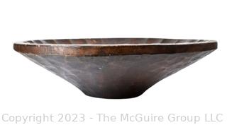 Very Large Carved Wood Serving or Decorative Bowl. 8" T X 18" D