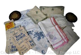 Printed Table Cloths, Embroidered Placement Etc