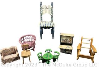 Group of Doll House Furniture in Various Sizes