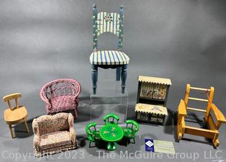 Group of Doll House Furniture in Various Sizes