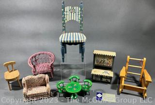 Group of Doll House Furniture in Various Sizes