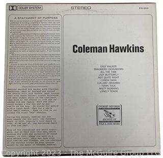 Jazz Vinyl Record Album 33 1/3 RPM: Coleman Hawkins (1971) - Coleman Hawkins - Everest Records FS-252