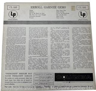 Jazz Vinyl Record Album 33 1/3 RPM: Erroll Garner (1957) - Gems - Columbia  CL 583

