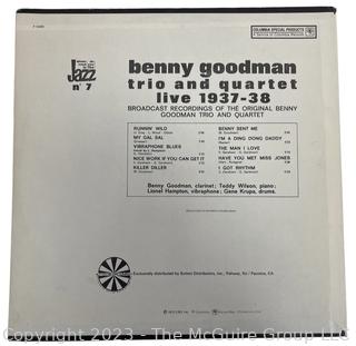 Jazz Vinyl Record Album 33 1/3 RPM: Benny Goodman (1973) - Live 1937-38 - Columbia   P 13289

