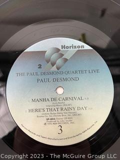 Jazz Vinyl Record Album 33 1/3 RPM: Paul Desmond (1976) - The Paul Desmond Quartet Live - 2Lp - Horizon   SP-850

