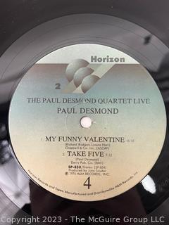 Jazz Vinyl Record Album 33 1/3 RPM: Paul Desmond (1976) - The Paul Desmond Quartet Live - 2Lp - Horizon   SP-850

